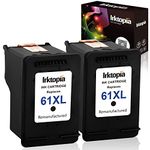 Inktopia Remanufactured for HP 61XL 61 XL Ink Cartridge Replacement 2 Black for HP Envy 4500 4502 5530 5534 Deskjet 1000 1050 1512 2540 3050 3510 Officejet 2620 4630 4632 Printer