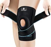 NEENCA Knee Brace with Side Stabilizers & Patella Gel Pads, Adjustable Compression Knee Support Braces for Knee Pain, Meniscus Tear,Arthritis, Joint Pain Relief,Injury Recovery (L)