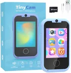 Eltrynic Kids Smart Toy Phone Girls Toy, Toddler Touchscreen Game Phone for 3 4 5 6 7 Year Old Girl Boy, Christmas Birthday Gifts for Children Age 3-7, MP3 Music Player with Dual Camera (Blue)