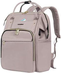 VANKEAN 15.6-16.2 Inch Laptop Backpack for Women Fashion Computer Work Backpack, Water Proof College Daypack Backpacks with USB Port RFID Pocket, School Bag Business Travel Backpack, Light Dusty Pink