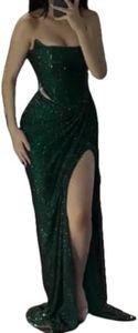 GAOXIAOQIAN Women's Strapless Strapless Strapless Long Ballroom Dress (US, Numeric, 16, Regular, Regular, Black)