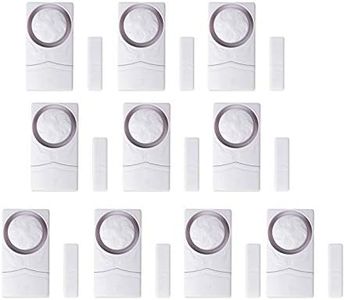 GREENCYCLE 10PK Wireless Entry Home Security Door Window Open Alarm, Burglar Alert Alarm, Tiny Magnetic Sensor Door Alarm for Home Garage Apartment Office Indoor Use Only