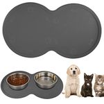 SUSSURRO Dog Food Mat, Feeding Mat for Dogs Cats Silicone Non Slip Pet Bowl Mat Washable Dog Placemat Food Tray