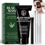 Blackhead Remover with Activated Charcoal, Deep Cleansing Black Head Remover for Face, Blackhead Peel Off Face to Remove Blackheads & Acne, Suitable for Men, Women, and All Skin Types