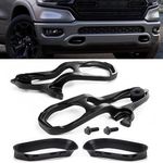 BOMLING Heavy Daty Front Left & Right Tow Hooks Compatible with Dodge Ram 1500 DT 3.6L 5.7L Engine 2019 2020 2021 2022 Replaces 82215268AB 82215268AB 68272945AB with Mounting Screws,Black,Pack of 2