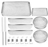 RV Furnaces Bug Screen, Heavy Stainless Steel Mesh Flying Insect Screen with Installation Tool, 8.1" x 1.5" & 2.8'' x 1.3'' & 8.5" x 6" x 1.3" & 4.5'' x 4.5'' x 1.3'' RV Heater Vent Screen (7 Packs）