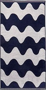 MARIMEKKO - Lokki Terry Cotton Bath Towel (Dark Blue)