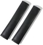 COOLYOUTH Seat Belt Cover Leather Seat Belt Shoulder Pad Soft Seat Belt Strap Cover Fits Most Vehicles Car Accessories (2, Black)
