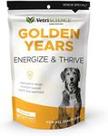 VetriScience Golden Years Energize and Thrive Complete Daily Multivitamin with BCAAs for Senior Dogs, Chicken, 60 Chews