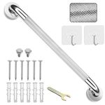 20inch/500 mm Grab Bar Rail, 304 Stainless Steel Non-Slip Bathroom Chrome Grab Rail, Non-Slip Disability Auxiliary Handle, Safety Handle for Kitchen Bedroom Bathtub, Shower, Steps, Indoor/Outdoor