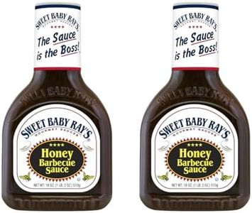 Sweet Baby Rays Honey Barbecue BBQ Sauce 18 oz Pack of 2 w/Exit 28 Bargains Sticker - Award Winning Honey BBQ Sauce Bundle