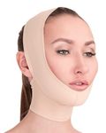 Post Surgical Chin Strap Bandage for Women - Neck and Chin Compression Garment Wrap - Face Slimmer, Jowl Tightening (S)