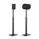 ynVISION.DESIGN Adjustable Floor Stand Compatible with SONOS Era 100 and Era 300 - Black - 2 Pack | (Pair) | Package Includes mounting Options for Both Speakers