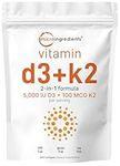 Vitamin D3 5000IU Plus K2, 2 in 1 F