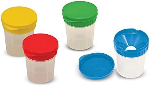 Melissa & Doug Spill-Proof Paint Cups - 4-Pack, Airtight Seal, Snap Lids^Melissa & Doug Spill-Proof Paint Cups - 4-Pack, Airtight Seal, Snap Lids