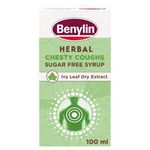 BENYLIN Herbal Chesty Coughs Sugar Free Syrup.100 ml, Non-Drowsy Herbal Cough Medicine, with Naturally Derived Ivy Leaf Dry Extract