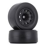 INJORA RC Drag Tires Rear Drag Racing Wheel Tires 2PCS 2.2"/3.0" Tires for 1/10 No-prep Drag Racing Car Losi 22S, AE DR10 RC Car Short Course Slash (Black)