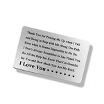 Wedding Anniversary Card Gift for Him Engraved Wallet Card for Men I Love You Gifts for Her Appreciation Gifts for Husband Thank You Gifts Christmas Wedding Gifts for Boyfriend Fiance