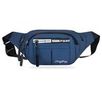 Kraptick Premium Unisex Waist Bag for Men and Women - Stylish Fanny Pack, Hip Bag, Travel Money Belt (Sytle 8 Blue)