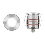 WAC Landscape Lighting, LED 2in 12V Round Beveled Top Inground Indicator Light 3000K in Stainless Steel