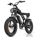 Ridstar Electric Motorcycles for Adults, 1000W 15AH 28MPH Max 35Miles Ebike,20'' Fat Tire Dirt Bike, Bicicleta electrica para adultos