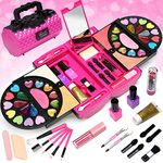 kids makeup sets for girls - 59 PCS make up set for girls Washable Make Up Starter Kit, Childrens Princess Pretend Play Games Toys Presents, Little Girl Birthday Gifts Set For Age 3-12 Year Old