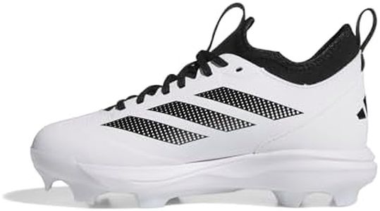 adidas Boys Adizero Impact TPU 2.0 Baseball, White/Black/Black, 3.5