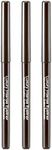 KISS New York Professional Retractable Eyeliner, Luxury Intense Highly Pigmented Eye Makeup, Long-Lasting, Water-Resistant, Smudge-Proof, Smooth Gliding (3 PACK, Dark Brown)