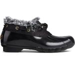 Sperry Women's Saltwater 1-Eye Rain Boot, Black/Black, 5.5