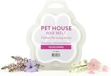 Pet House Wildflowers Scented Wax Melts - Long-Lasting Plant Based/Summer Soy Wax Melts for Pet Odor Pack of 2