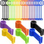 Foilswirl 90 Pcs Clay Pigeon Holder, ABS Plastic, 6 Colors, Versatile Clay Target Holders for Outdoor Shooting Practice