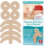 Silicone Scar Sheets, Silicone Scar Tape, Reusable Medical Grade Silicone Scar Sheets for Breast, 8 Pcs