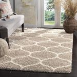 F R Creation Shaggy Carpet Solid Plain Fluffy Fur Rectangular Rugs for Bedroom Living Room Microfiber & Polyster Modern Interior Floor Size 8X10 MULTI