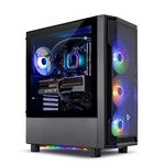 Skytech Shadow Gaming PC Desktop – Intel Core i5 12600K 3.7 GHz, NVIDIA RTX 4070, 1TB NVME SSD, 16GB DDR4 RAM 3200, 750W Gold PSU, 240mm AIO, 11AC Wi-Fi, Windows 11 Home 64-bit