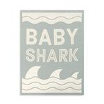 Baby Shark Soft Blue Ocean Waves 40 x 30 Cotton Fabric Nursery Bed Blanket