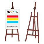 MEEDEN Easel Stand: Solid Beech Wooden Adjustable Display Easel - Art Painting Easel Hold Canvas up to 43" - Walnut