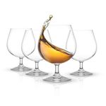 JoyJolt Brandy Glasses – Cask Collection Set of 4 Cognac Glasses �– 13.5Oz Crystal Snifter Set – Premium Quality Craftsmanship – Ultra-Elegant Design – Perfect Size for Brandy, Cognac