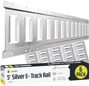 Outdoor E Track Tie Down Rail Kit 5' (6 Pack) for Garages, Vans, Trailers, Motorcycle Tie Downs, ATV Mountings - ETrack Bar Rails – Galvanized Steel - Secure Cargo & Heavy Loads Up to 2,000 lbs