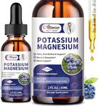 2 Pack Potassium Magnesium Supplement Liquid - High Absorption Calm Magnesium Complex 500mg & Potassium 99mg Plus Calcium, Vitamin D3, Zinc for Leg Cramps & Bone & Energy & Immune Support - 4 Fl oz