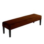 HOKIPO Velvet Dining Bench Cover Stretchable Slipcover, Rustic Brown(Ar-4800-Rbr)