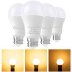 Youtime 3 Way Light Bulbs 50 100 150 Watt Equivalent Soft White A21, Incandescent Replacement,6/15/20w Energy Saving Safety Three Way Light Bulbs, 500 1600 2200 Lumens, E26 Medium Base, 4Pack