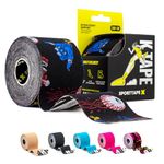 SPORTTAPE Kinesiology Sports Tape - 5m Roll - Punk | Physio & Sports Injury Muscle Tape for Shoulder, Knee, Ankle Shin Splints Support. Waterproof & Hyopallergenic Kinetic Tape