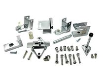 TP 1100 Toilet Partition Die Cast Zamac Complete Inswing Door Hardware Set, 1 in. Door 1-1/4 in. Pilaster ,Chrome