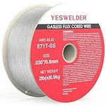 YESWELDER Flux Core Gasless Mig Wire, Mild Steel E71TGS .030-Diameter, 2-Pound Strong ABS Plastic Spool