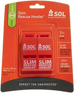 S.O.L. Survive Outdoors Longer Slim Rescue Howler Whistle (2-Count)