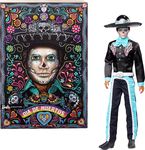 Barbie Signature Doll, 2024 Día De Muertos Ken Collectible in Black Suit with Sky Blue Accents, Hat and Belt Accessories