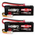 HOOVO 3S Lipo Battery 11.1V 5200mAh 50C RC Lipo Battery with Deans T Plug for RC Airplane Quadcopter RC Airplane RC Helicopter RC Car Truck Boat Hobby (2 Pack)