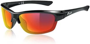 ICECUBE AVENTO Polarized Sports Sunglasses - UV400 & Anti-Slip, Lightweight for Driving, Running & Golf - Unisex (BLK/Red)