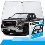 CLIM ART Windshield Sun Shade for GMC Sierra 2019-2024 - Custom-Fit Foldable Car Sun Shade - Car Sunshade - Vehicle Sun Protector - Front Auto Windshield Cover, Car Windshield - WS3010