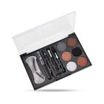 Colors Queen Eyebrow Styling Kit with 5 Highly Pigmented Shades and 1 Wax, Spoolie, Eyebrow Pencil, Eyebrow Stencil, Hair Plucker & Angular Brush (Palette)